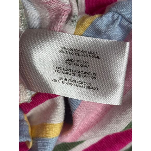 Gap Aline Dress Womens Size XXL Pink Striped Tiered Sundress Sleeveless Flare - Picture 4 of 7